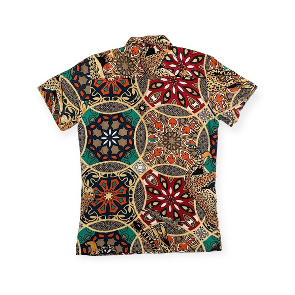 REASON “Monteverde” Vibrant Animal Print Men's Shirt, Side L - Picture 2 of 3